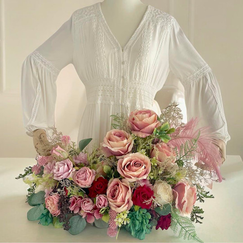 光触媒 ロココ調 テーブルフラワーアレンジ フラワーアレンジ オールド