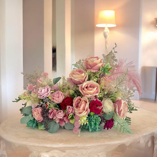 光触媒 ロココ調 テーブルフラワーアレンジ フラワーアレンジ オールド