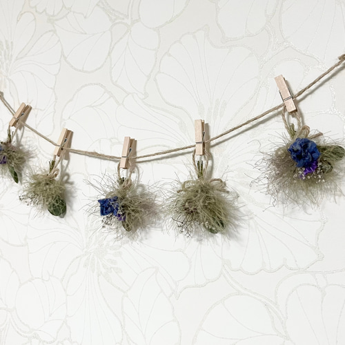 スモークツリーのふわふわガーランド スワッグ 花工房 champ de