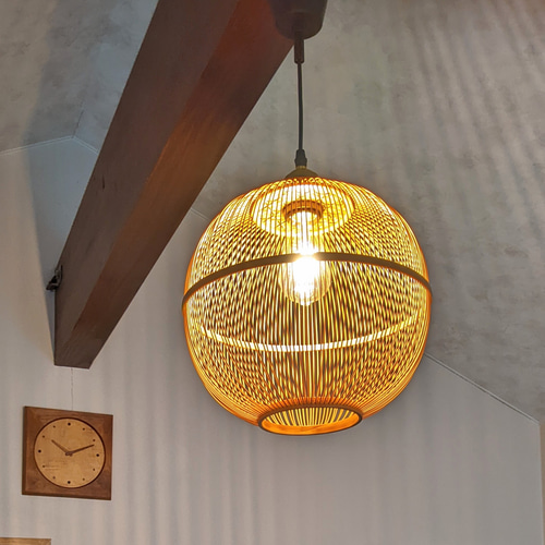 駿河竹細工 まん丸な灯り ペンダンライト シーリングライト 天井照明