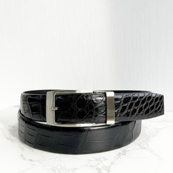 日本製 パイソン 33㎜巾 上質 リバーシブルベルト ダイヤモンド