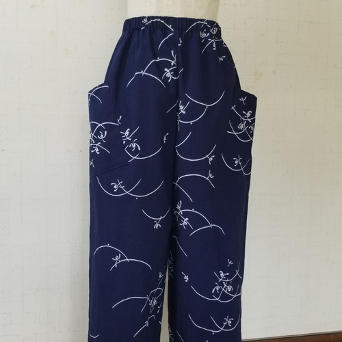 浴衣リメイク ワイドパンツ キュロット・ワイドパンツ hiro 通販