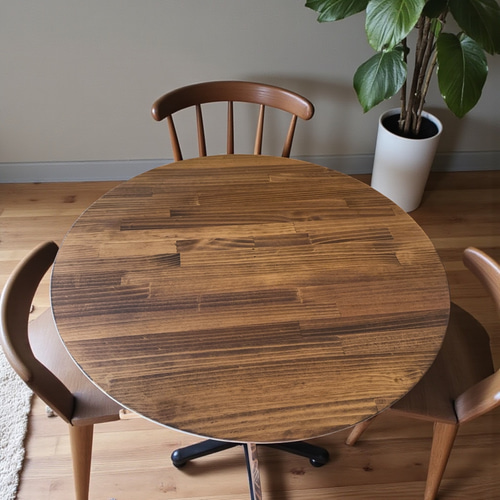 厚みのある 英国 ラウンドテーブルB/ハイテーブル/ 丸テーブル/店舗