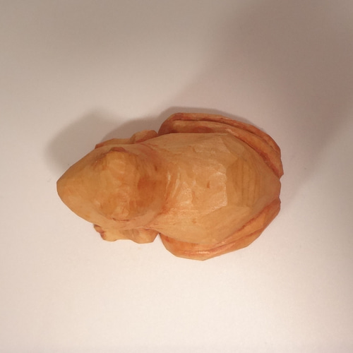 木彫刻 アート『 蛙 』カエル かえる 動物 両生類 芸術 アート 手彫り