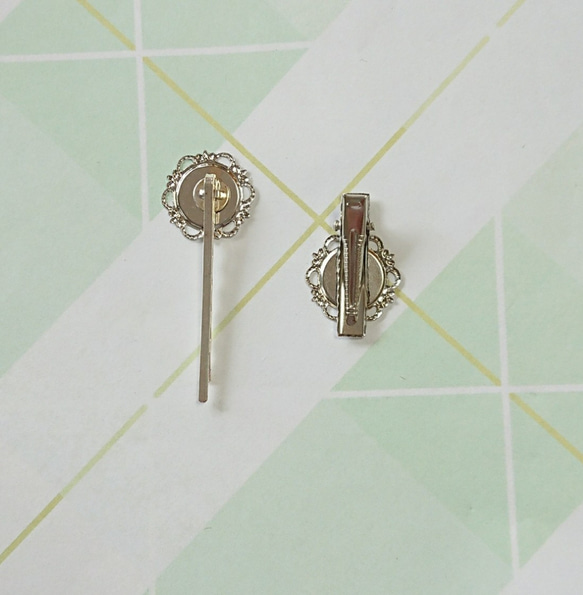 《再販》♡人気♡【ヘアゴム&髪留め♡２点セット】 ♡ヘアゴム・髪留め追加購入可♡　つまみ細工　赤/青/ピンク 6枚目の画像