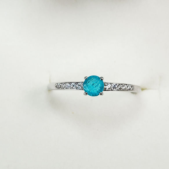 ブラジルブルー 奇跡の輝き✨パライバトルマリン 人工宝石 4mm