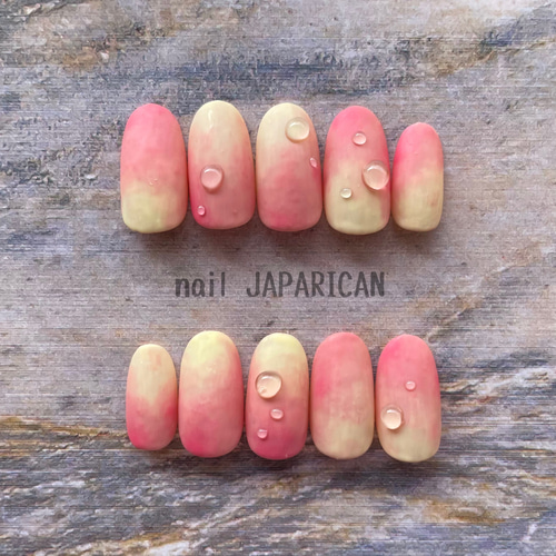 桃ネイル ※マット加工あり ネイルチップ（つけ爪） nail JAPARICAN