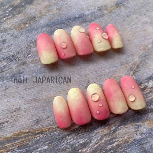 桃ネイル ※マット加工あり ネイルチップ（つけ爪） nail JAPARICAN