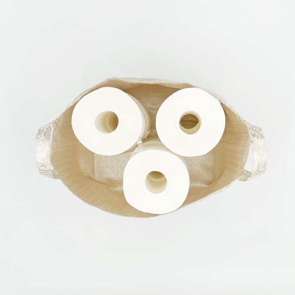 《帯リメイク》帯バスケット（B5サイズ） 4枚目の画像