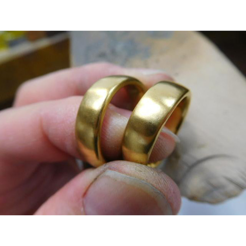 純金 結婚指輪 鍛造 24k 24金 k24 オーダーメイド シンプル 太め