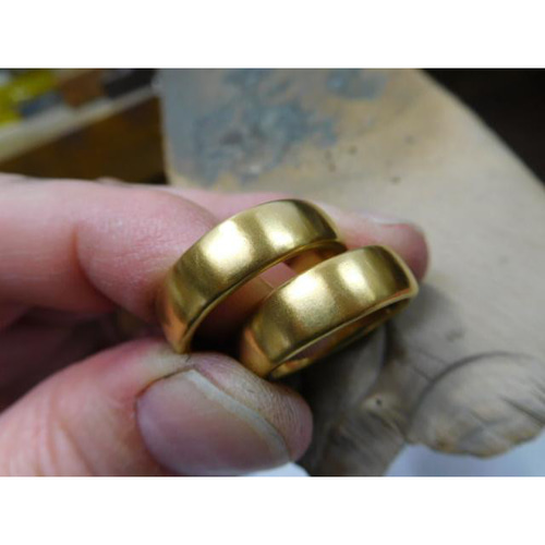 純金 結婚指輪 鍛造 24k 24金 k24 オーダーメイド シンプル 太め 太い