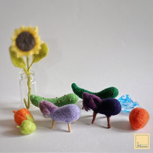 再販♡桃Car♡♡羊毛フェルト 再販♡桃Car♡♡羊毛フェルト