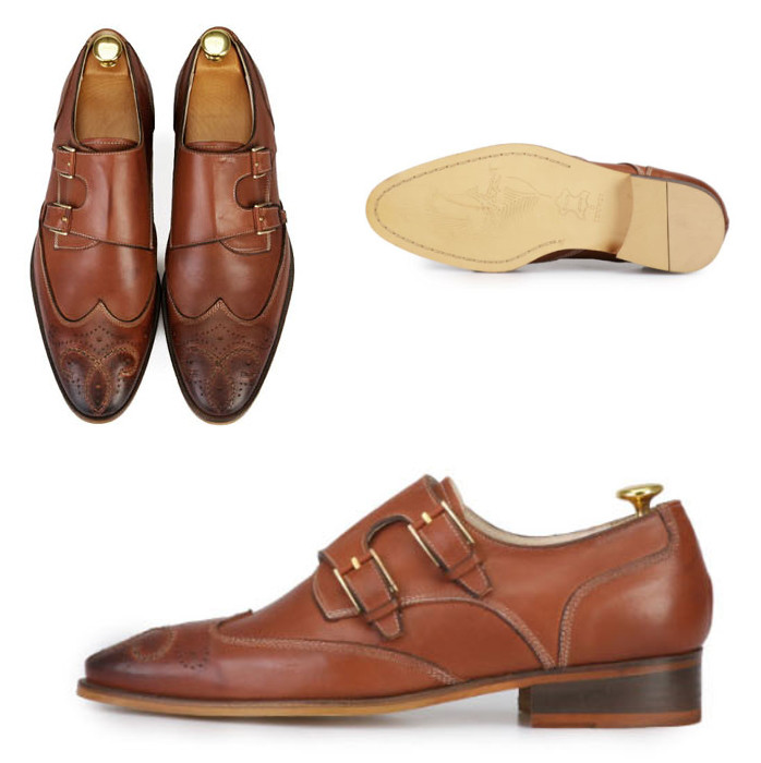 モンクシューズ ビジネスシューズオックスフォード 本革シューズ  本革 オーダーシューズ jmv