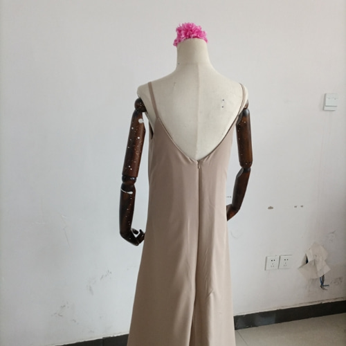 キャミソール カーキ色 ファスナー 背中見せ 妊婦 前撮り ドレス  