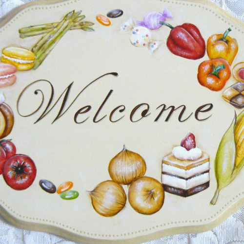 手描き】 食品プレート 3枚セット アメリカンカントリー