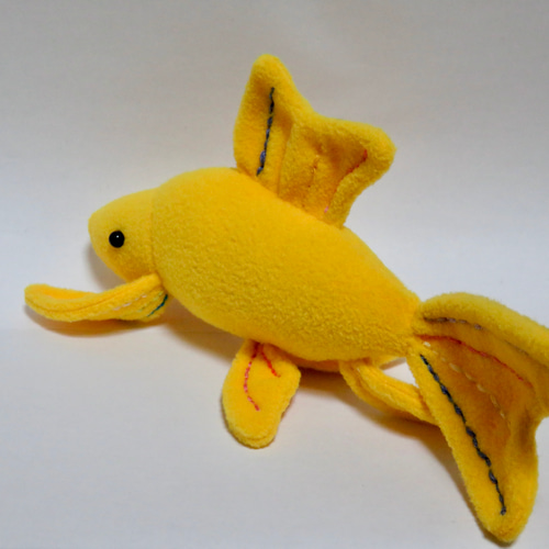 金魚さんぬいぐるみ イエローコメットver.2 ぬいぐるみ 黄色い魚