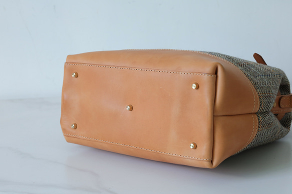 ★限量2件！ ★超人氣！手工製作的扣環皮革兩用單肩包。 第10張的照片