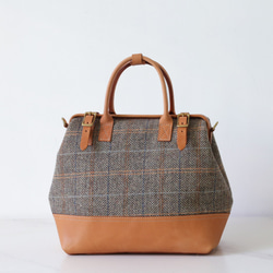 ★限量2件！ ★超人氣！手工製作的扣環皮革兩用單肩包。 第3張的照片