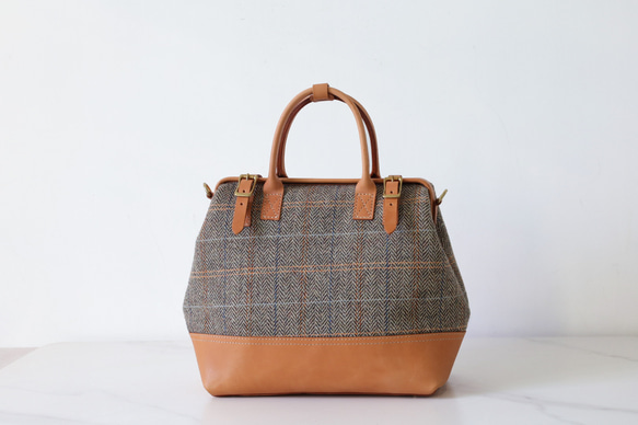 ★限量2件！ ★超人氣！手工製作的扣環皮革兩用單肩包。 第3張的照片