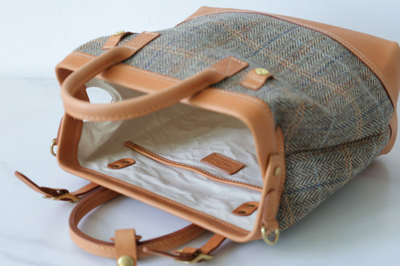 ★限量2件！ ★超人氣！手工製作的扣環皮革兩用單肩包。 第13張的照片