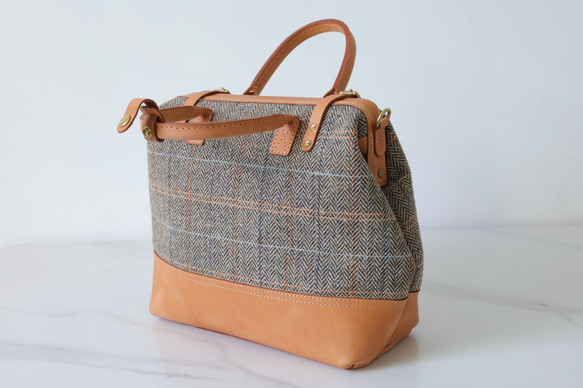 ★限量2件！ ★超人氣！手工製作的扣環皮革兩用單肩包。 第11張的照片