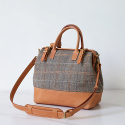 ★限量2件！ ★超人氣！手工製作的扣環皮革兩用單肩包。 第5張的照片