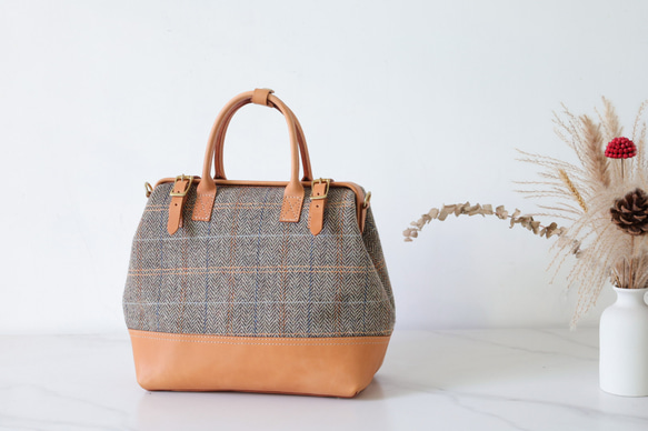 ★限量2件！ ★超人氣！手工製作的扣環皮革兩用單肩包。 第16張的照片