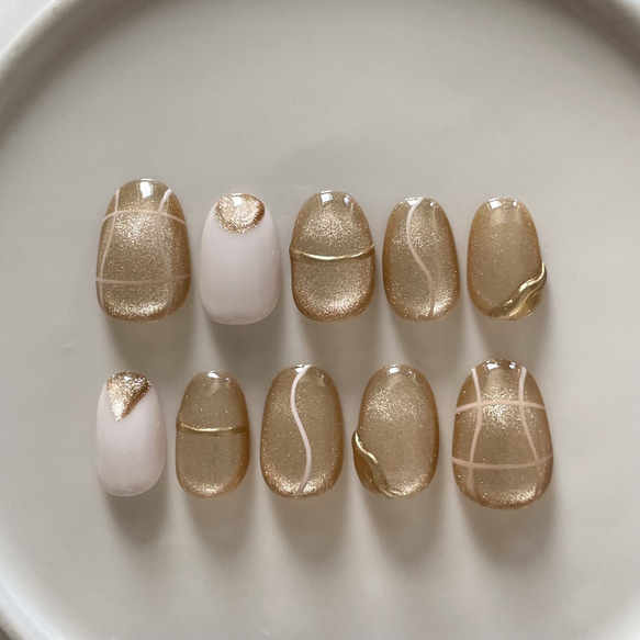 ⑪ ネイルチップ ニュアンスネイル マグネットネイル お洒落