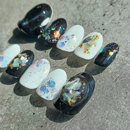 受注製作】シャチ ネイルチップ No.198 ネイルチップ(つけ爪 受注製作】シャチ ネイルチップ No.198 ネイルチップ(つけ爪