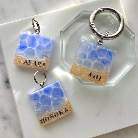 名入れ ラッピング無料 ハンドメイド レジン キーホルダー