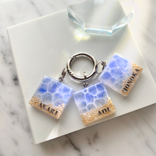 fairy様〜 レジンキーホルダー 【海機関車】 【レジン】セリアのアレを