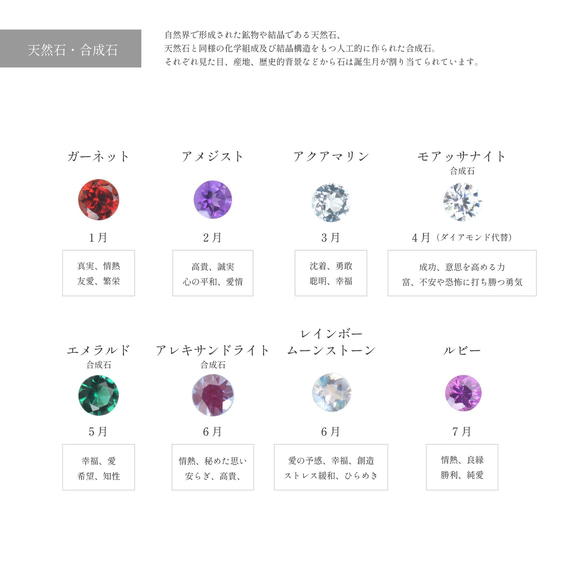 【選べる誕生石】自分だけの色と石で作る純チタン製ピアス　結 13枚目の画像