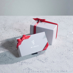 【選べる誕生石】自分だけの色と石で作る純チタン製ピアス　結 19枚目の画像