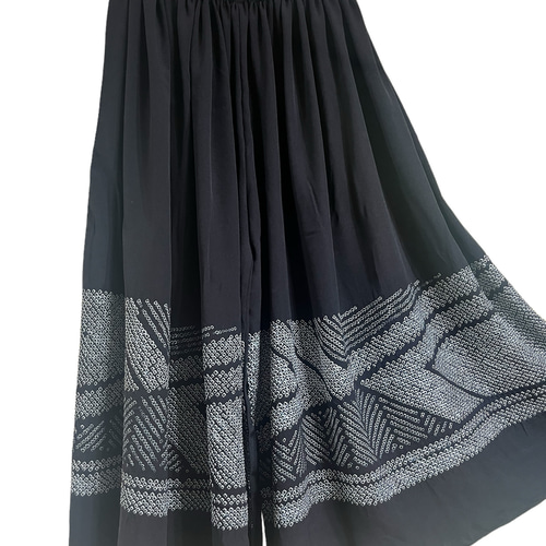 送料無料 着物 リメイク トロントロンやわらかシルク リラックスパンツ