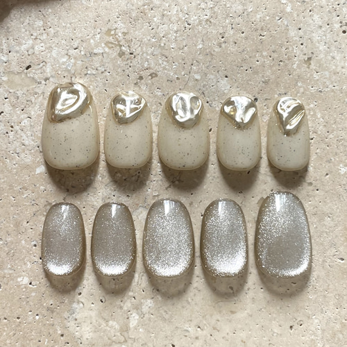 ㉙ネイルチップ ニュアンスネイル 砂ネイル マグネットネイル