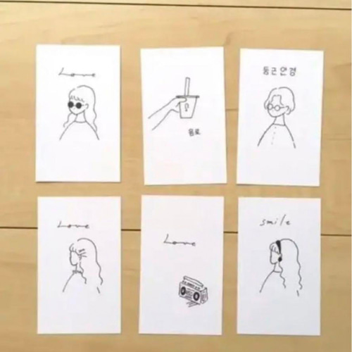 韓国イラスト シンプルイラスト メッセージカード イラスト craco 通販 