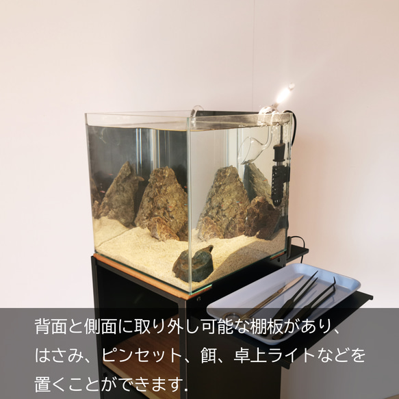 小型水槽にぴったり合う水槽台 / Teto テト / GEX ジェックス 水槽 30×30×30cm / 水槽 水槽台 6枚目の画像