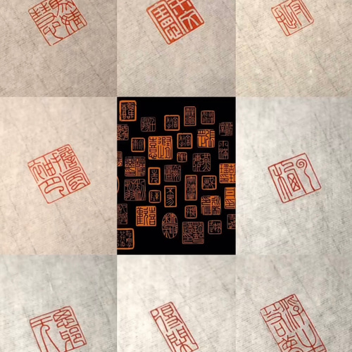 朱白混合印 オリジナル篆刻印 書道 墨縁(お急ぎ対応不可) 通販