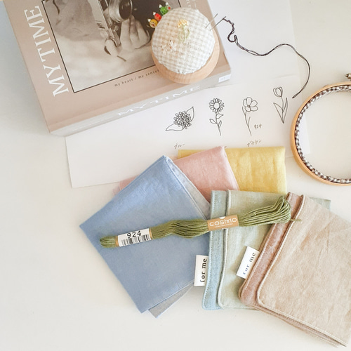 名入れ可〗刺繍ハンカチ 好きな絵柄で作る 絵柄フルオーダー