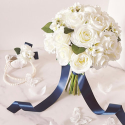 【美品】ウェディングブーケ&ブートニアセット 造花/ホワイト/結婚式/前撮り 楽天市場】ブーケ ブートニアセット ウエディングブーケ ウェディング