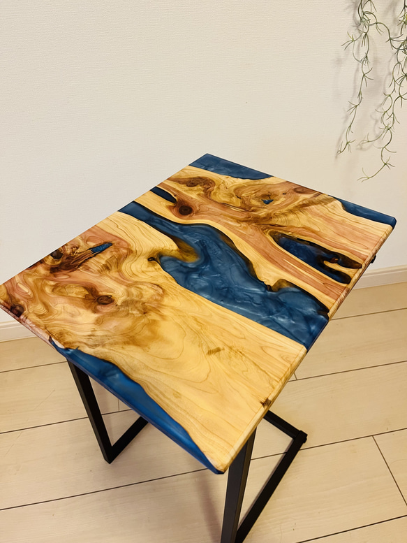 サイドテーブル ソファテーブル レジンテーブル コーヒーテーブル 貝塚