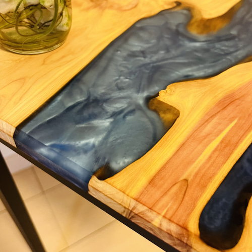 サイドテーブル ソファテーブル レジンテーブル コーヒーテーブル 貝塚