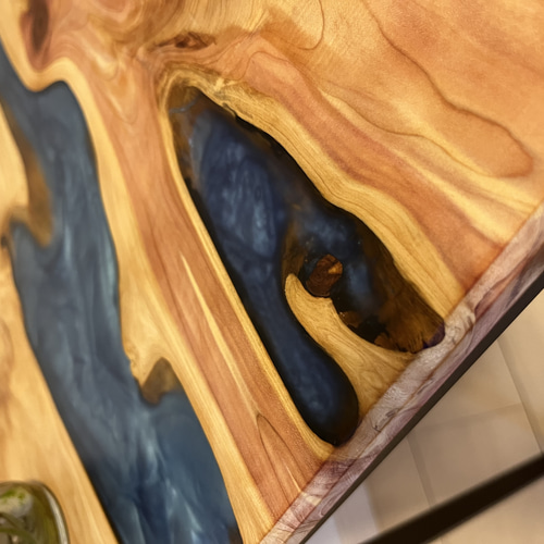 サイドテーブル ソファテーブル レジンテーブル コーヒーテーブル 貝塚