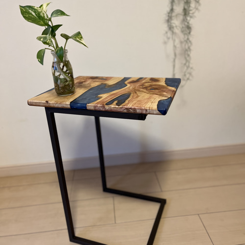 サイドテーブル ソファテーブル レジンテーブル コーヒーテーブル 貝塚