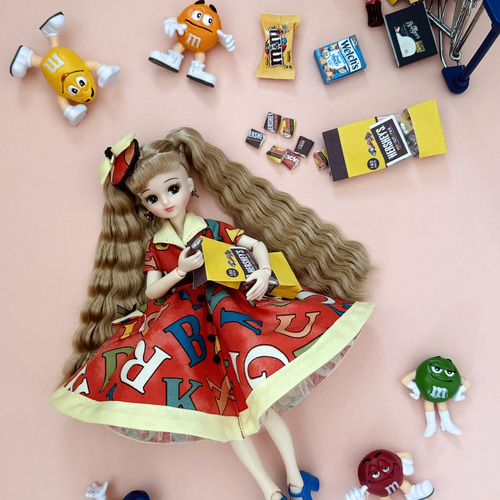 50's ロカビリーワンピース パニエセット アルファベット リカちゃん