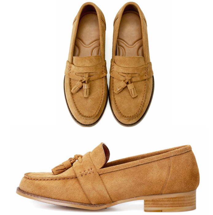 スエードレザーローファー ローファー革 メンズローファー 本革シューズ  本革 オーダーシューズ jmv
