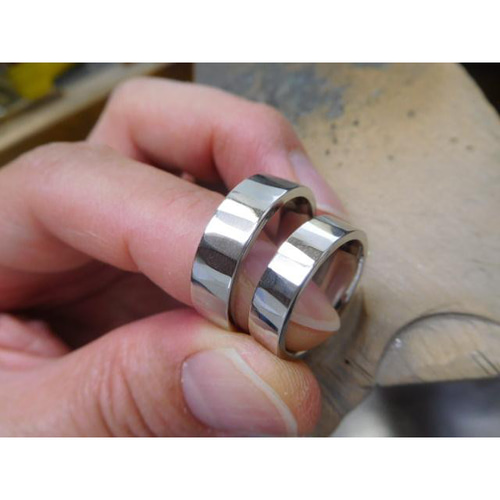 プラチナ900 編み込み模様リング 編み込み デザイン シルバー リング