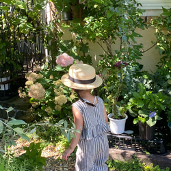 再販⭐︎2way綿麻ストライプ柄フリルブラウス ノースリーブブラウス　ベビー服　子供服　セットアップ　80 90 100 5枚目の画像
