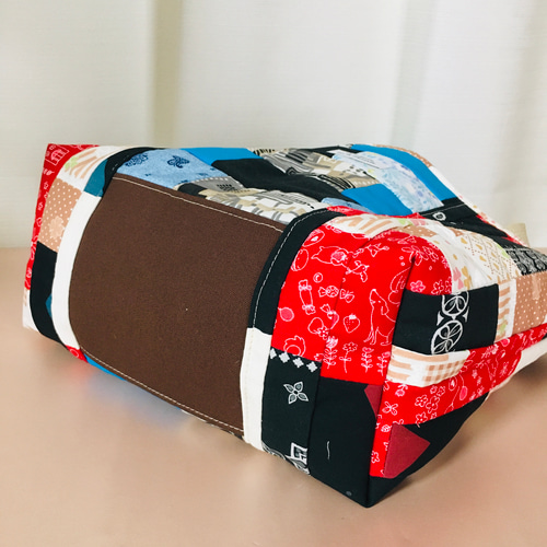 パッチワーク ハンドメイド トートバッグ 楽天市場】ファスナー付きポケットのトートバッグ | キット