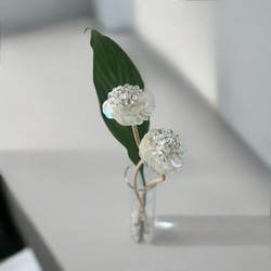 ビーズのボールフラワースティック2本【Maloon No.1-1-3】 2枚目の画像